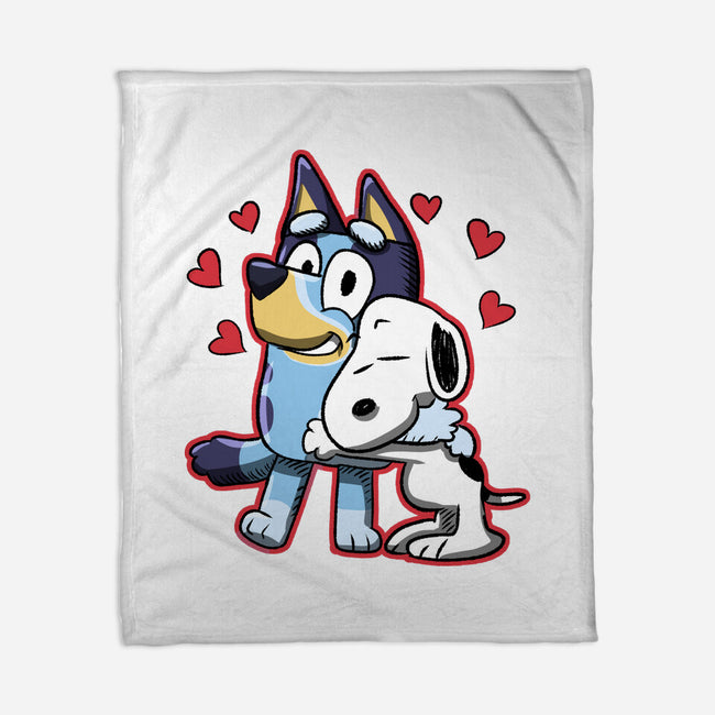 Dog Hug-None-Fleece-Blanket-nickzzarto