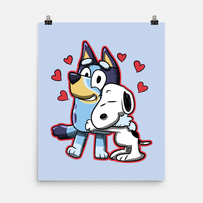 Dog Hug-None-Matte-Poster-nickzzarto