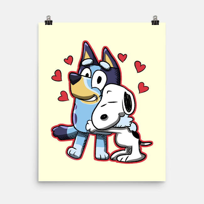 Dog Hug-None-Matte-Poster-nickzzarto