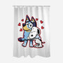 Dog Hug-None-Polyester-Shower Curtain-nickzzarto