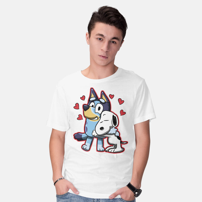 Dog Hug-Mens-Basic-Tee-nickzzarto