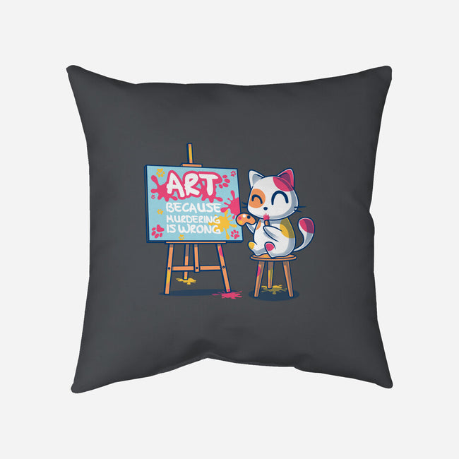 Art Because Murdering Is Wrong-None-Removable Cover w Insert-Throw Pillow-erion_designs