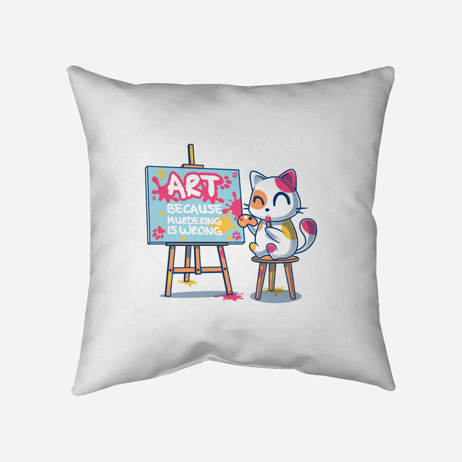 Art Because Murdering Is Wrong-None-Removable Cover w Insert-Throw Pillow-erion_designs
