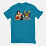 Space Cowgirl Vs Data Dog-Mens-Heavyweight-Tee-pigboom
