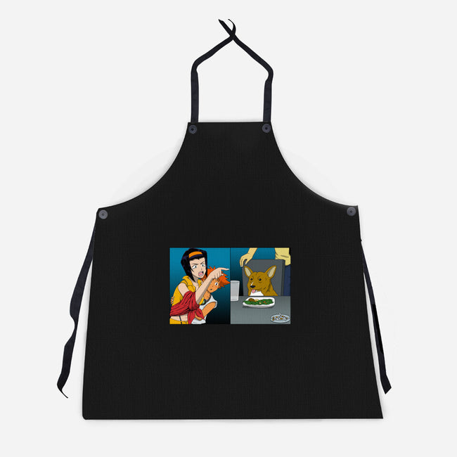 Space Cowgirl Vs Data Dog-Unisex-Kitchen-Apron-pigboom