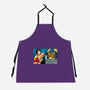 Space Cowgirl Vs Data Dog-Unisex-Kitchen-Apron-pigboom