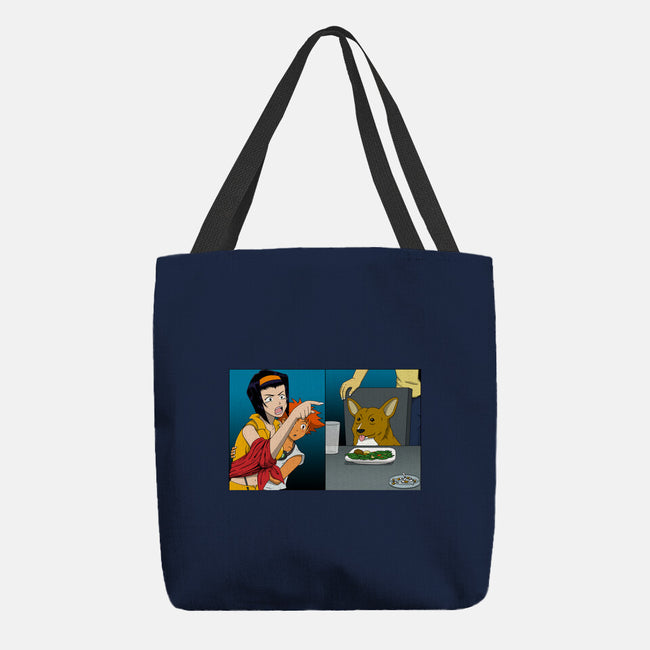 Space Cowgirl Vs Data Dog-None-Basic Tote-Bag-pigboom