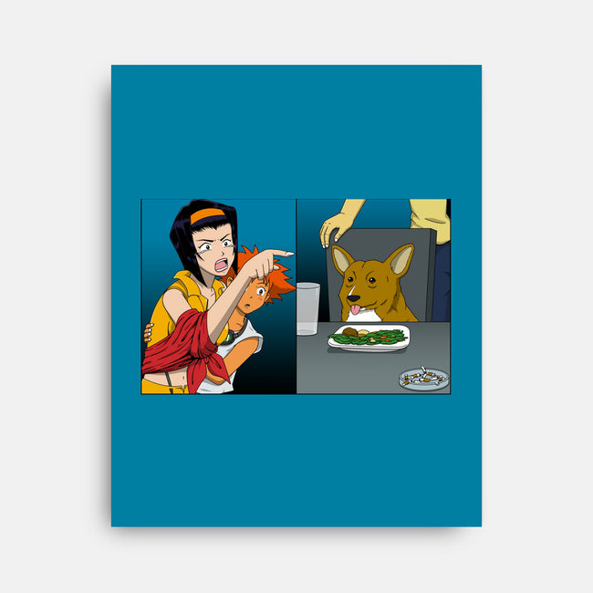 Space Cowgirl Vs Data Dog-None-Stretched-Canvas-pigboom