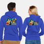 Space Cowgirl Vs Data Dog-Unisex-Zip-Up-Sweatshirt-pigboom