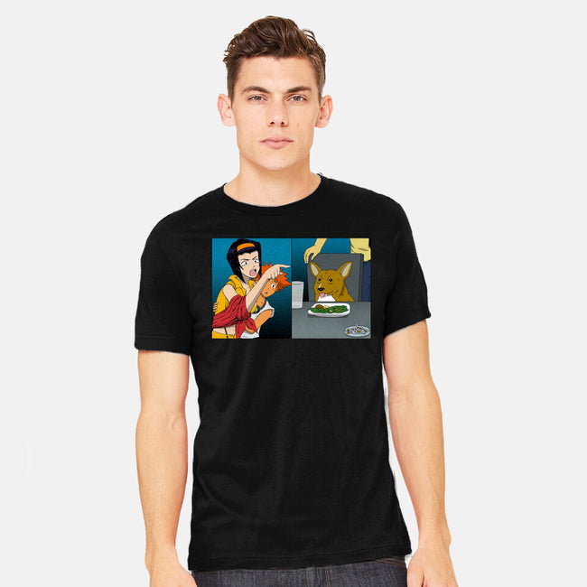 Space Cowgirl Vs Data Dog-Mens-Heavyweight-Tee-pigboom