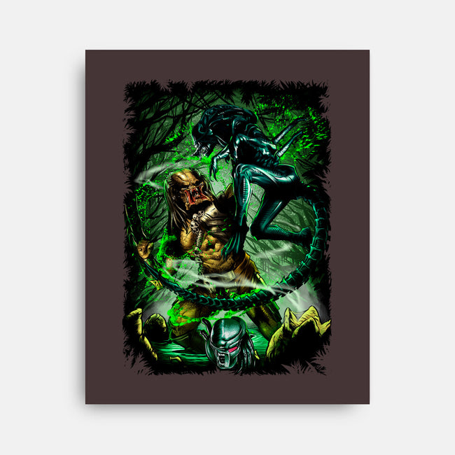 Battle Of Aliens-None-Stretched-Canvas-Conjura Geek