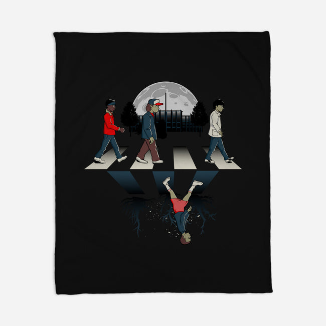 Upside Down Road-none fleece blanket-foureyedesign