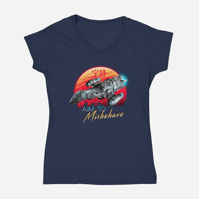 Watch How I Soar-womens v-neck tee-vp021
