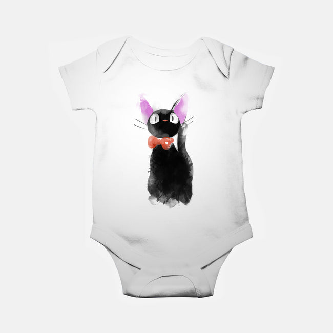 Watercolor Cat-baby basic onesie-ddjvigo