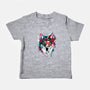 Watercolor Wolf-baby basic tee-RizaPeker