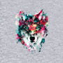 Watercolor Wolf-baby basic tee-RizaPeker