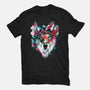 Watercolor Wolf-mens basic tee-RizaPeker