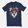 Watercolor Wolf-mens basic tee-RizaPeker