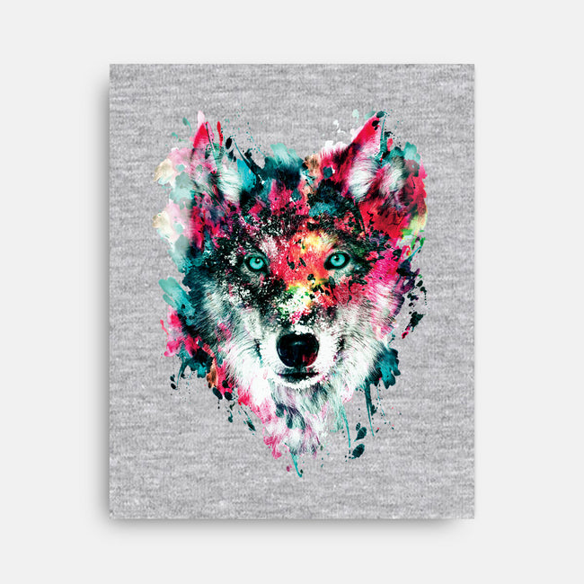 Watercolor Wolf-none stretched canvas-RizaPeker