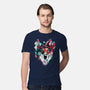 Watercolor Wolf-mens premium tee-RizaPeker
