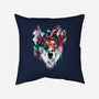 Watercolor Wolf-none removable cover w insert throw pillow-RizaPeker