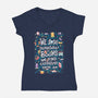 We Lose Ourselves in Books-womens v-neck tee-risarodil