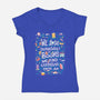 We Lose Ourselves in Books-womens v-neck tee-risarodil