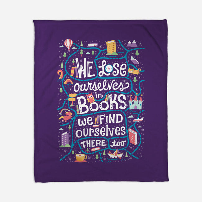 We Lose Ourselves in Books-none fleece blanket-risarodil