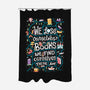 We Lose Ourselves in Books-none polyester shower curtain-risarodil