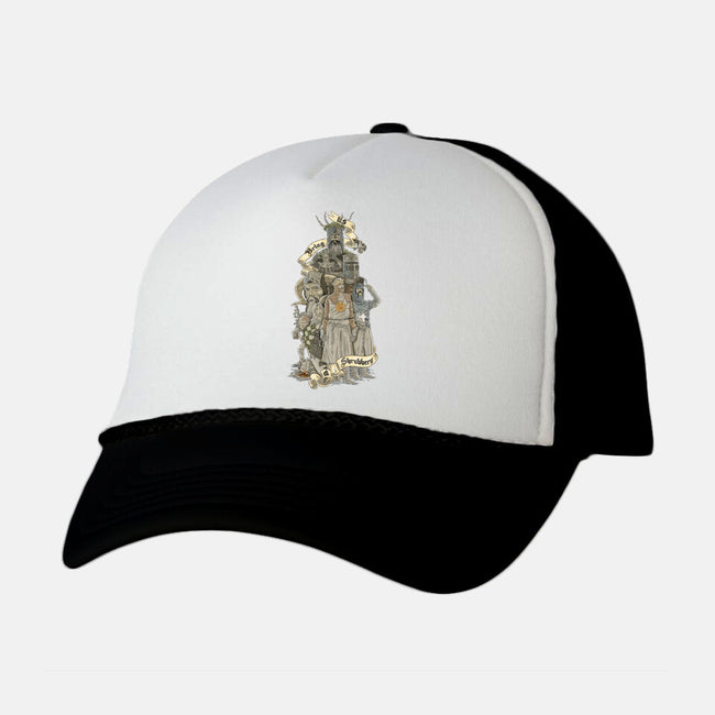 WE WANT A SHRUBBERY!-unisex trucker hat-Skullpy