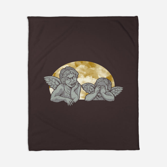 Weeping Cherubs-none fleece blanket-jkilpatrick