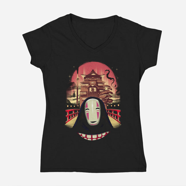 Welcome To The Magical Bath House-womens v-neck tee-vp021