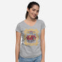 What Are They Feeding You-womens v-neck tee-Yumie