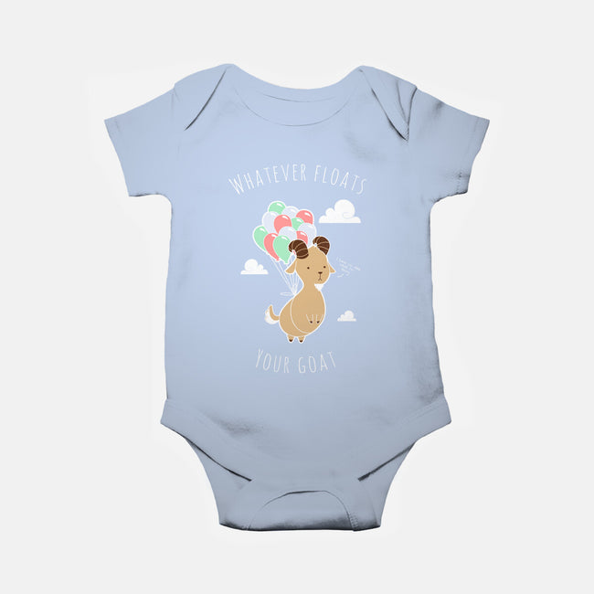 Whatever Floats Your Goat-baby basic onesie-ChocolateRaisinFury