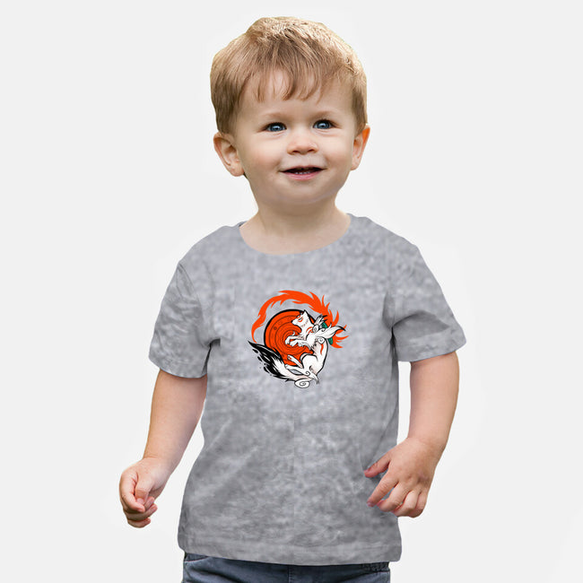 White Wolf Goddess-baby basic tee-TechraNova
