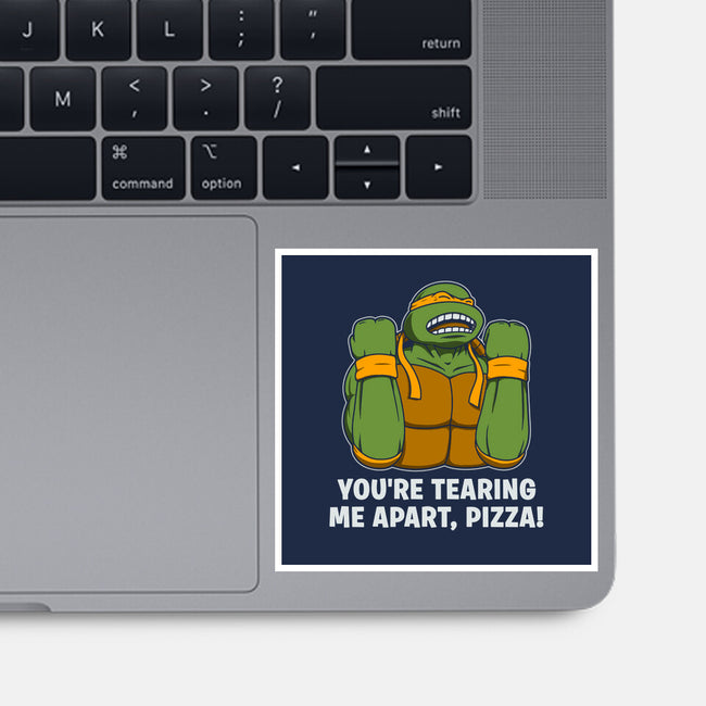 Why Pizza, Why!!!-none glossy sticker-pigboom