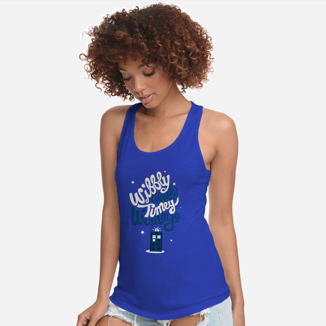 Wibbly Wobbly-womens racerback tank-risarodil