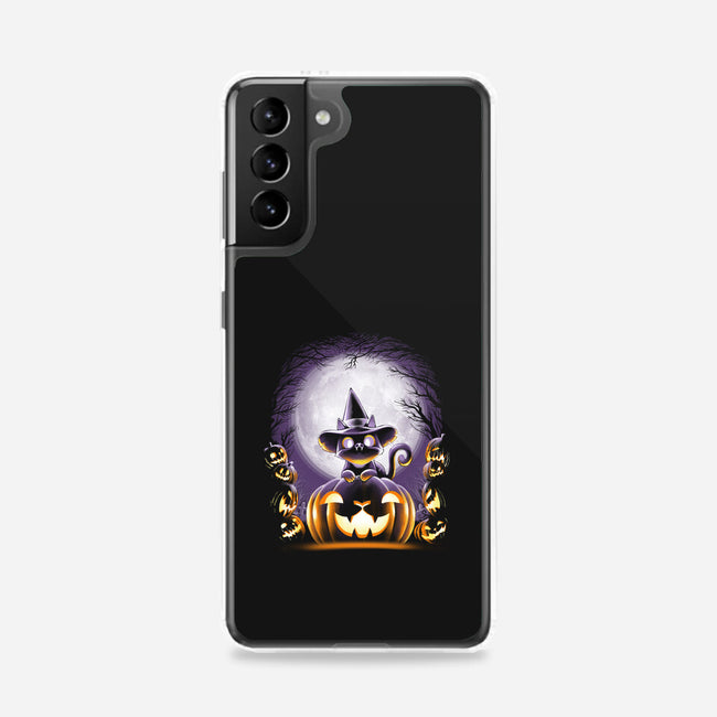 Witch-Cat Night-samsung snap phone case-alemaglia