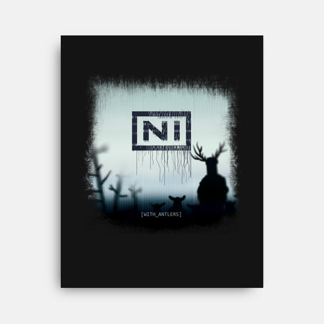 With Antlers-none stretched canvas-ntesign