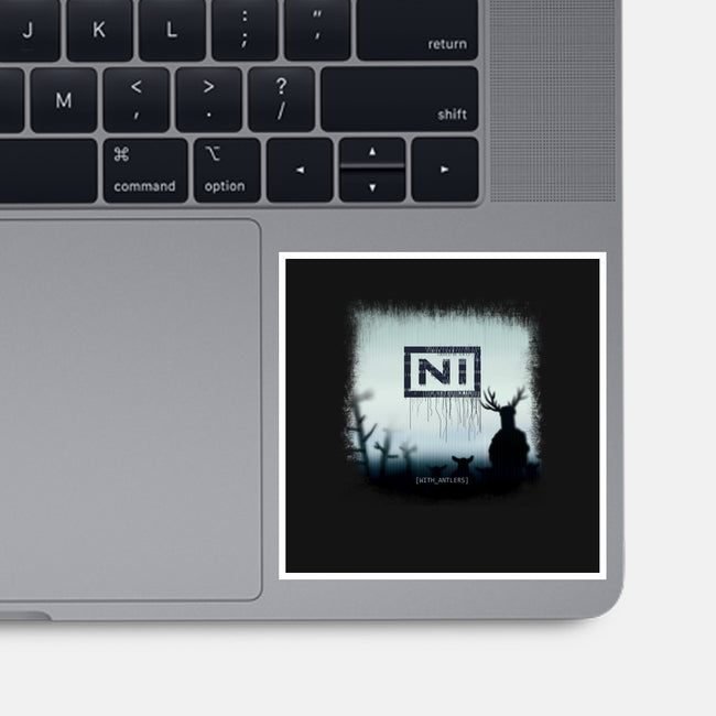 With Antlers-none glossy sticker-ntesign
