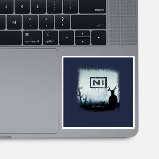 With Antlers-none glossy sticker-ntesign