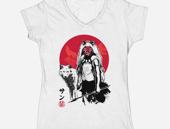 Wolf Girl Sumi-e
