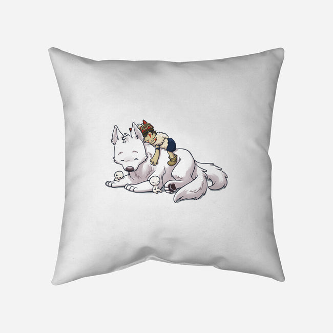 Woman's Best Friends-none removable cover w insert throw pillow-DoOomcat