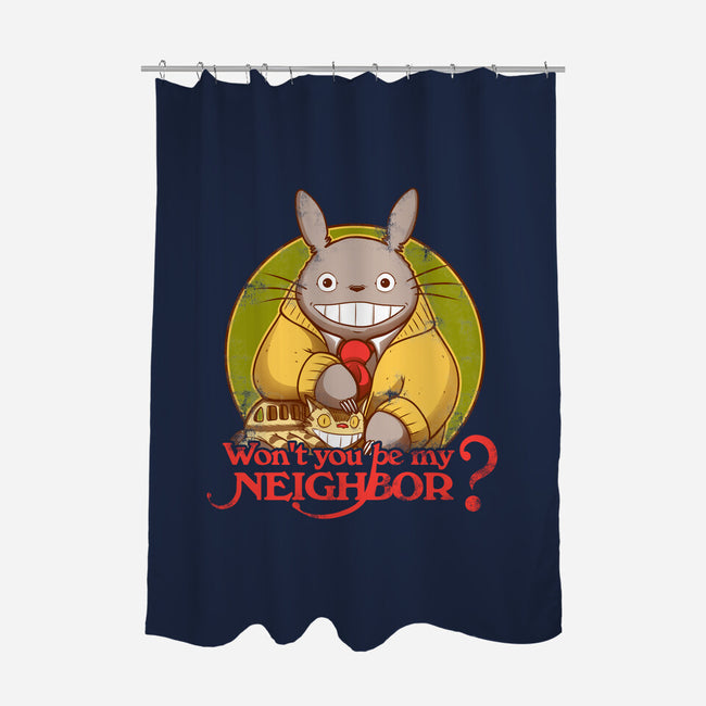 Won't You be My Neighbor-none polyester shower curtain-KindaCreative