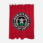 World's Best Cup of Coffee-none polyester shower curtain-Beware_1984