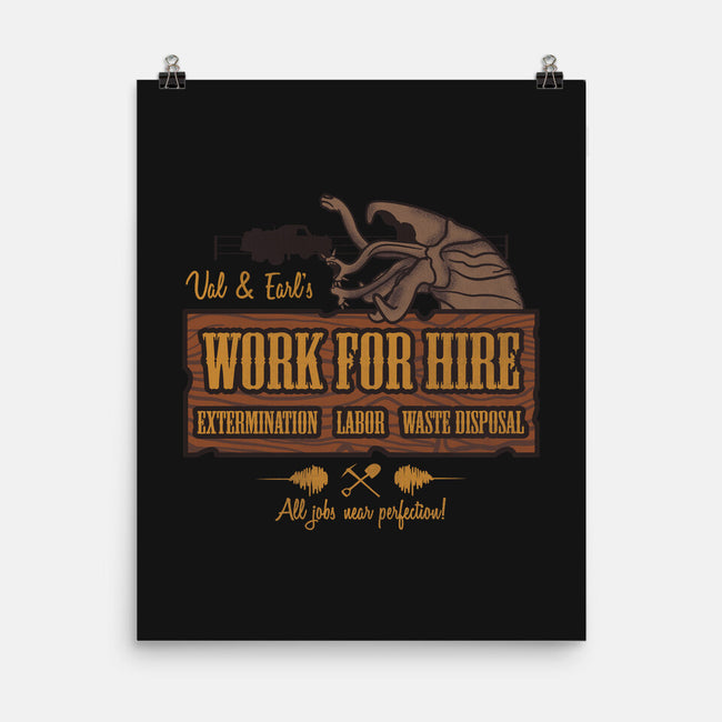 Val & Earl's Work for Hire-none matte poster-beware1984