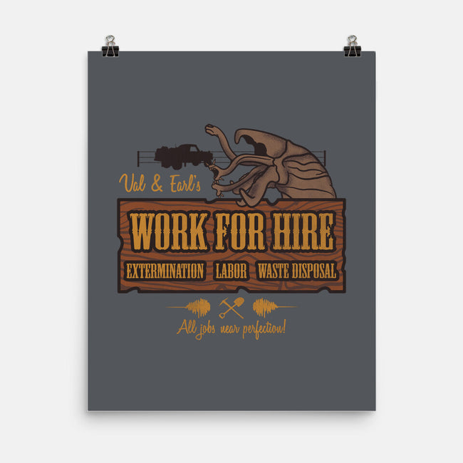 Val & Earl's Work for Hire-none matte poster-beware1984