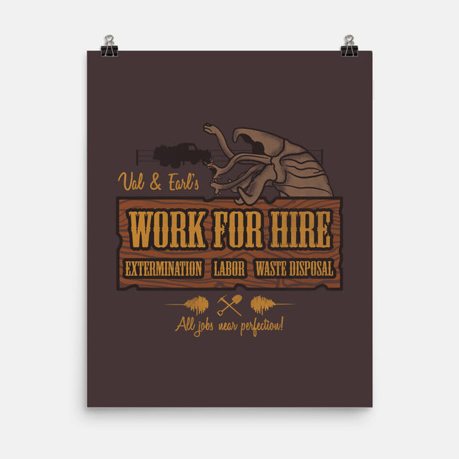 Val & Earl's Work for Hire-none matte poster-beware1984
