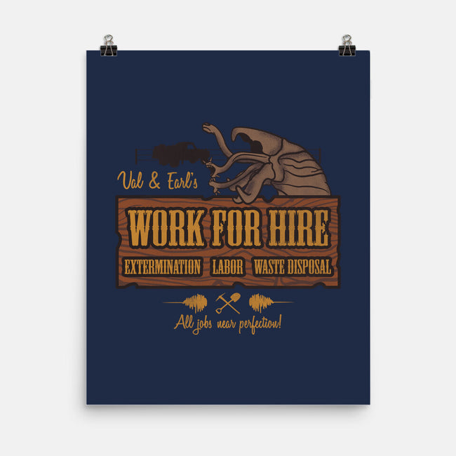 Val & Earl's Work for Hire-none matte poster-beware1984