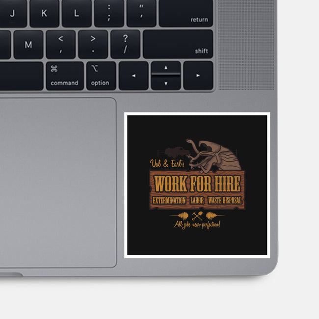 Val & Earl's Work for Hire-none glossy sticker-beware1984